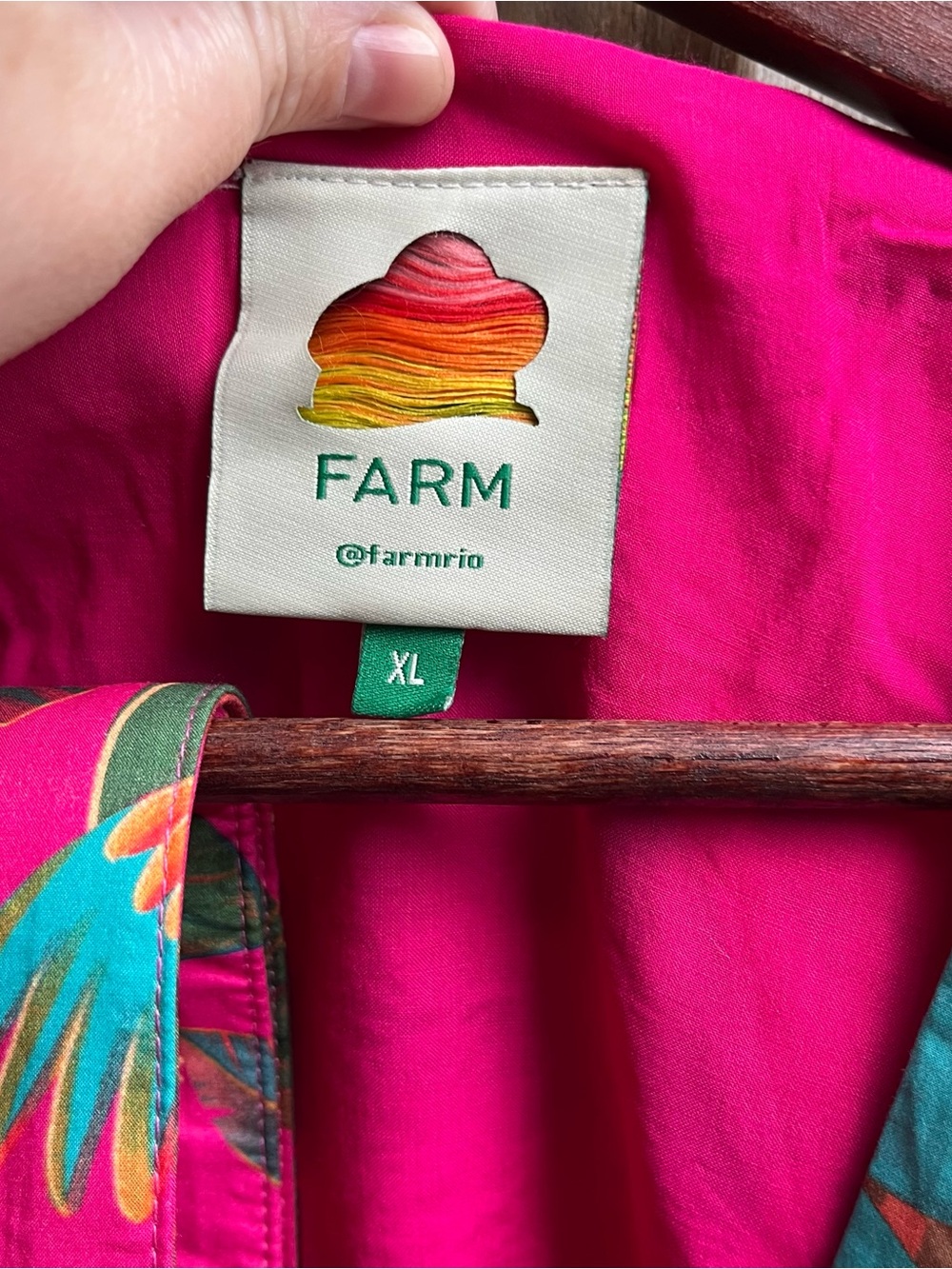 FARM Rio Hot Pink Macaw Party Tropical Print Romper - Picture 2 of 3